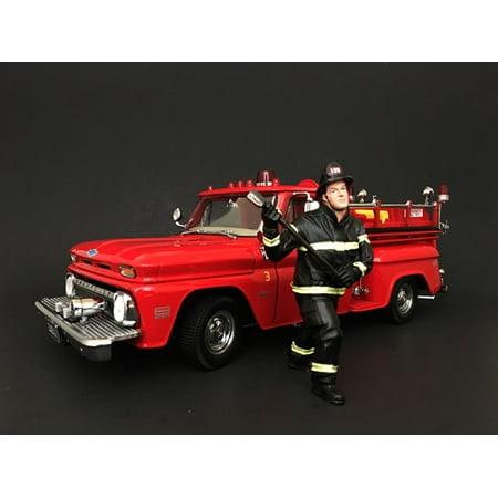 Hero Firefighter Figurine - Firefighter with Axe Figurine / Figure For 1:24 Models by American Diorama