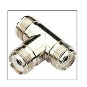 Pro Trucker Dual Cable T Connector - SO-239 to SO-239 Allows Use of Dual Antennas into a Single Transceiver