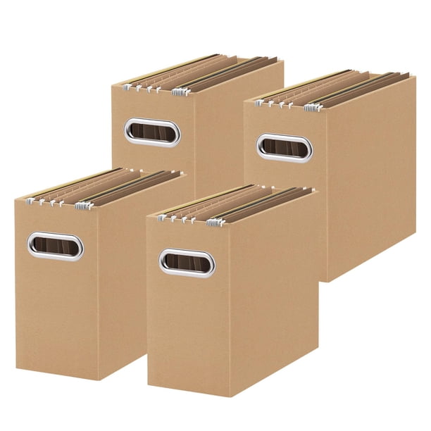 Organizador de archivos Oterri, paquete de 4 unidades, caja plegable tamaño carta