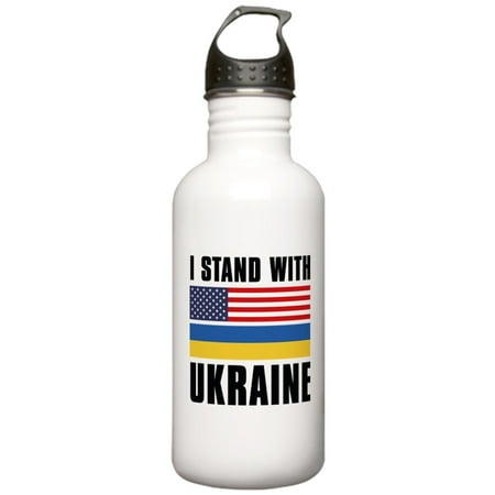 

CafePress - I Stand With Ukraine Stainless Water Bottle 1 - Stainless Steel Water Bottle Sports Bottle 1.0L