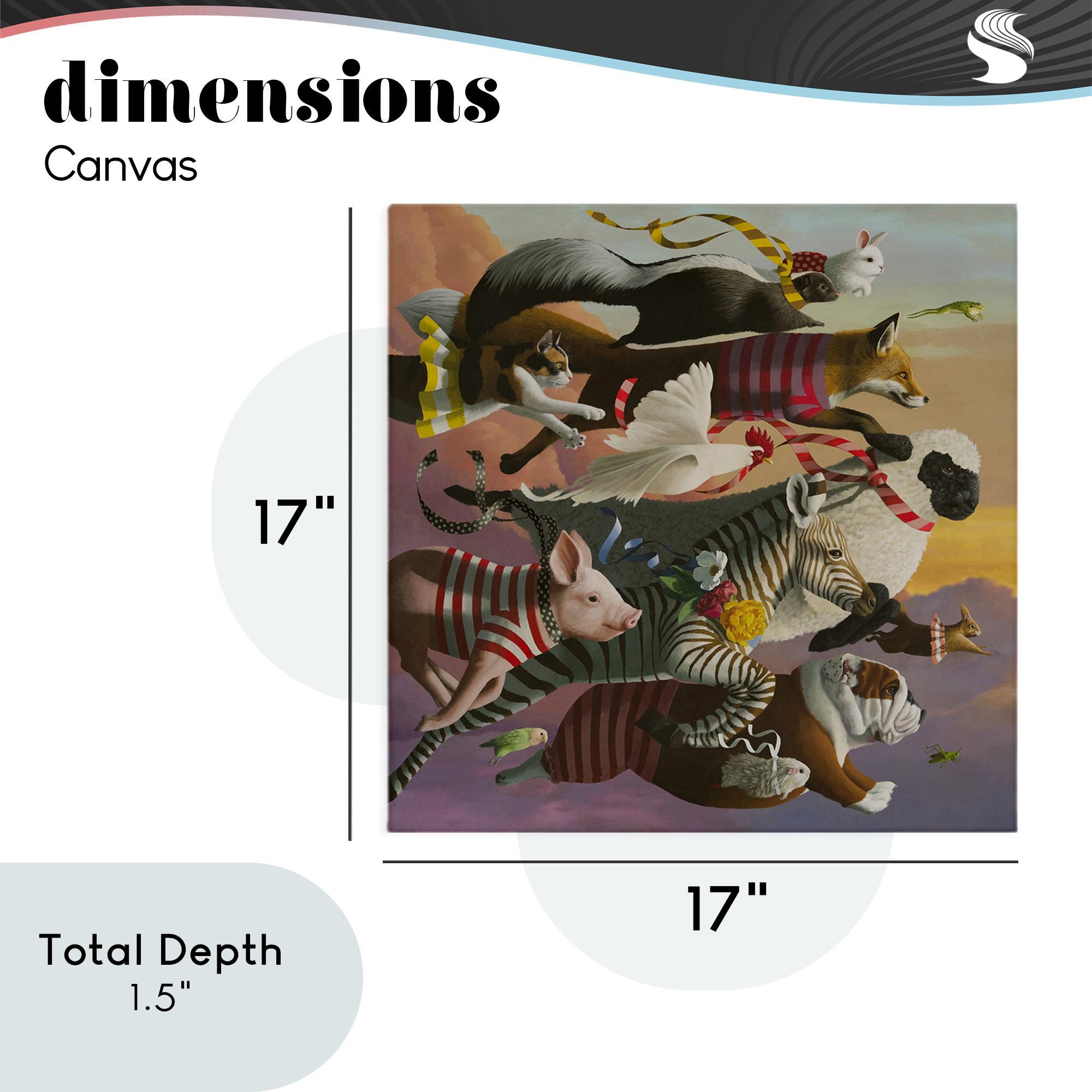 Thick As Thieves Animals Canvas Wall Art, design by Heather Gauthier