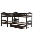 thumbnail image 4 of Pinovk Twin L-Shaped Bunk bed with Trundle-Espresso{OLD SKU:LP000024AAP}, 4 of 13