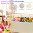 thumbnail image 4 of Extra Large Toy Box, Collapsible Sturdy Kids Toy Chest Storage Box with 3 Side bags and Removable Lids, 40"X14"X16"，large toy box for Nursery Room, Playroom,Closet,Home Organization,School，Deep beige, 4 of 10