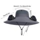 thumbnail image 4 of Sombrero ventilador solar de verano con ala ancha, nailon impermeable y transpirable, protección solar, ajuste regulable para actividades al aire libre como pesca y senderismo., 4 of 9