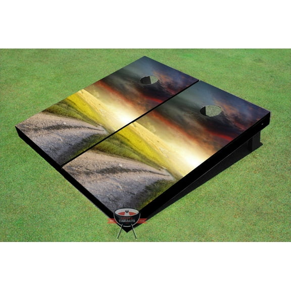 Colorful Road Theme Cornhole Boards