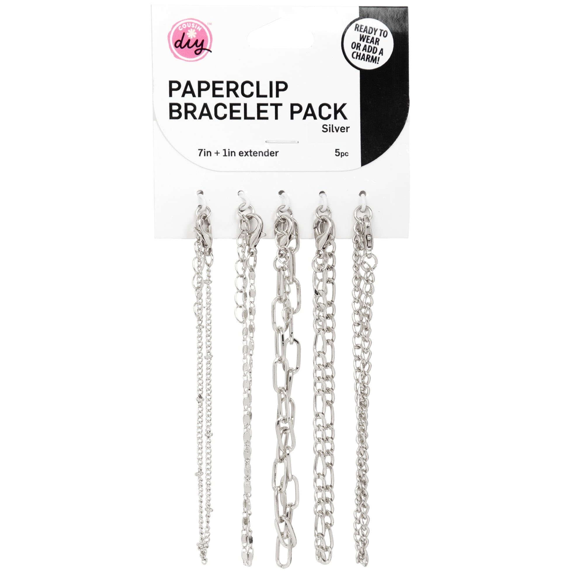 Cousin DIY 80 in Silver Ball Chain with Findings, Metal, Jewelry
