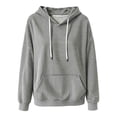 thumbnail image 4 of Neewe Womens Hoodies Casual Loose Long Sleeve Drawstring Pullover Sweatshirts Lightweight Hooded Tops with Pocket, 4 of 6