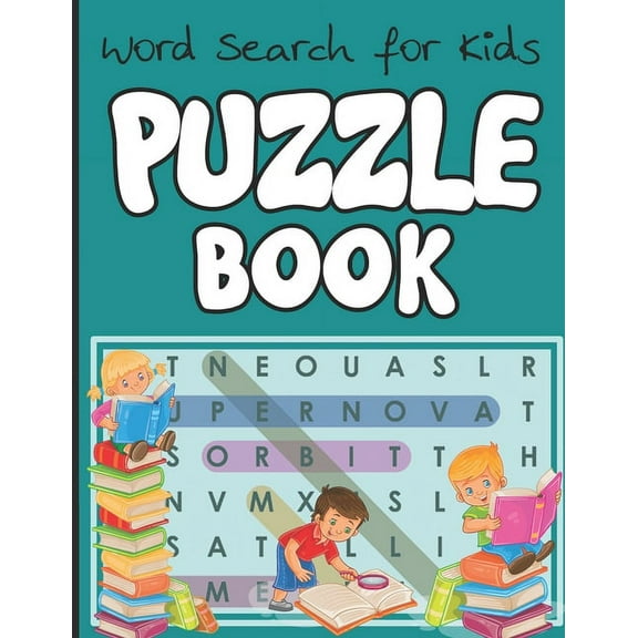 Word Search for Kids - Puzzle Book: English Educational Word Search Puzzles. Child Brain Exercise Book!, (Paperback)