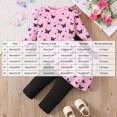 thumbnail image 3 of yboeqw Toddler Girl Clothes Girls Fall Outfits Clothing Winter Long Sleeves Ruffle Hems Top Legging Set 2-8T,Size 4-5 Years, 3 of 6