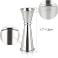 thumbnail image 2 of 3 Piece Double Measuring Cup and Cocktail Measuring Cup Stainless Steel 1 oz X 2 oz Alcohol Measuring Tool, 2 of 7