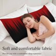 thumbnail image 5 of Dark Red Black Ombre Body Pillow Covers 20"x54", Modern Abstract Art Striped Gradient Soft Brushed Microfiber Breathable Throw Pillow Covers, Decorative Pillowcase with Zipper for Couch Sofa Bedroom, 5 of 9
