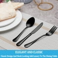 thumbnail image 6 of Black Silverware Set, 30-Piece Stainless Steel Flatware Set for 6, Cutlery Utensils Set Include Knives/Forks/Spoons Service for 6, Mirror Polished and Dishwasher Safe, 6 of 7