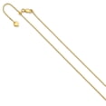 thumbnail image 2 of 925 Sterling Silver Box Chain Styles Necklace Gold-plated Adjustable .95mm 22 inch 0.95 mm, 2 of 6