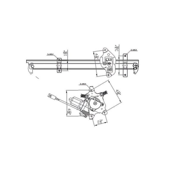 TYC for Nissan Frontier Front Driver Side Power Window Regulator Assy w/ Motor Fits select: 2000-2004 NISSAN XTERRA