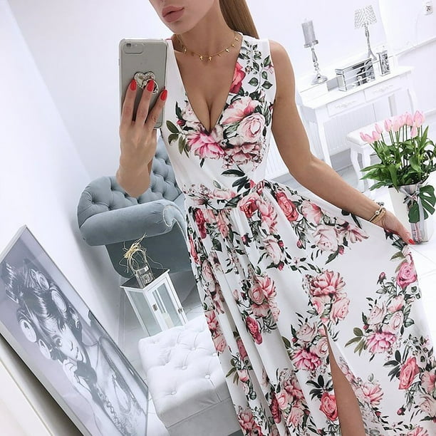 White dress hotsell with split