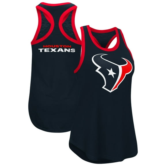 Women's-G-III 4Her by Carl Banks Navy Houston Texans Tater Racerback Tank Top