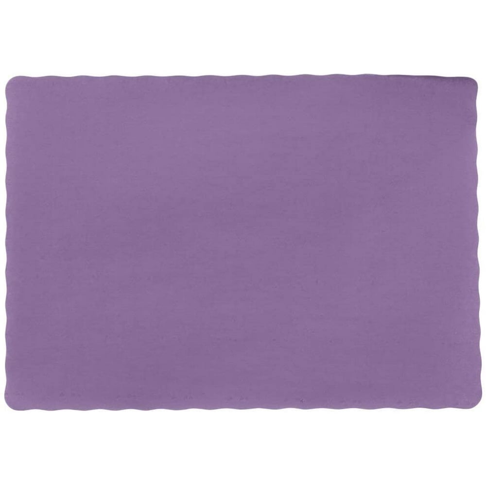 Netko Purple Paper Placemats 10"x14" Disposable Table Mats for