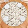 thumbnail image 2 of White Christmas Star and Gift Pattern Round Fitted Tablecloth with Elastic Edge,Dining Table Cover Waterproof,Outdoor Round Tablecloth for Camping,Dining,Indoor and Outdoor, 2 of 7