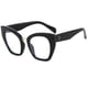 thumbnail image 4 of Gafas anti-azules europeas y americanas con montura grande, montura Irregular de moda, gafas planas personalizadas con forma de ojo de gato, 4 of 5