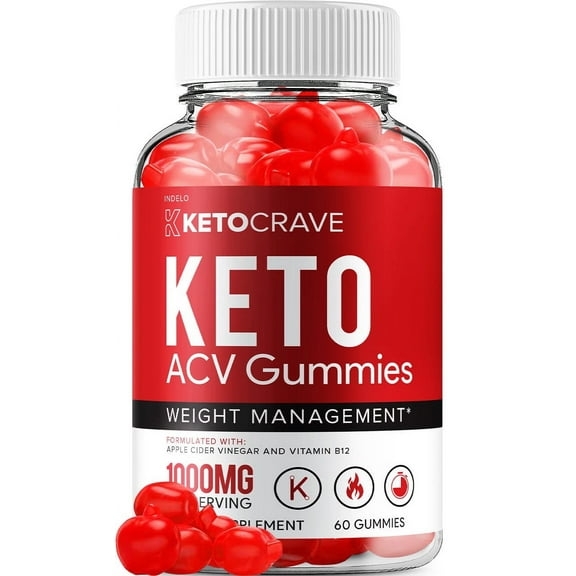 Keto Crave Keto ACV Gummies - Apple Cider Vinegar Supplement for Weight Loss - Dietary Supplement for Weight Management & Metabolism - (60 Gummies)