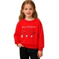 thumbnail image 2 of Kiijoy Toddler Girls Christmas Sweatshirt Xmas Soft Long Sleeve Crewneck Pullover Top, 2 of 8