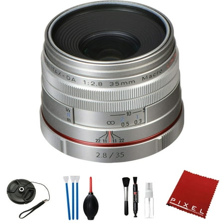 Pentax HD Pentax DA 35mm f/2.8 Macro Limited Lens (Silver) with Essential