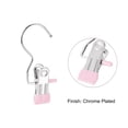 thumbnail image 4 of Unique Bargains 114mm Laundry Clips with Hook Metal Boot Hangers Chrome Plated Pink 6 Pack, 4 of 6