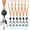 Orange, variant on XIHAMA 10 Pack Retractable Badge Lanyards and ID Badge Holder, Strap Lanyard with Swivel Metal Clasp for Badge Holders, Keychains, Offices, Staff, Students, Employees