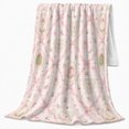 thumbnail image 2 of Pink Bow Pumpkin Sofa Scene Whimsical Cottagecore, Cozy Pet Portrait Pattern, Warm Flannel Blanket for Living Room and Bedroom, Cat Lovers Just Because Gift, Pet Lover Home Decor, 2 of 7
