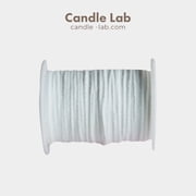 Candle Lab | 200ft Candle Wicks Spool Cotton Braid Candle Wick Pre Waxed Non-Smoke Braided Wicks Beeswax Candles Wicks