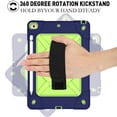 thumbnail image 6 of Dteck iPad 9th/ 8th/ 7th Generation Case with Pencil Holder Kickstand Hand/ Shoulder Strap, iPad 10.2 Case 2021/2020/2019, Heavy Duty Hybrid Shockproof Rugged Case,Navy/Olivine, 6 of 6