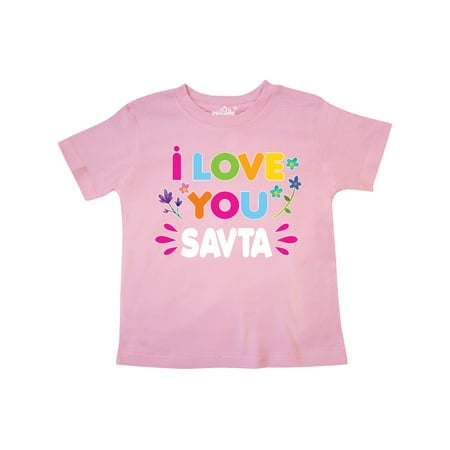 

Inktastic I Love You Savta with Flowers Gift Toddler Toddler Girl T-Shirt