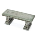 thumbnail image 1 of Roman Memorial Bench with Verse Inscribed on Top, 15.25-Inch, Resin, Small, 1 of 5