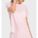 thumbnail image 2 of Camisa deportiva para mujer, cuello redondo, manga corta, tiras reflectantes de secado rápido, camisa de entrenamiento para correr, rosa claro 10, 2 of 6