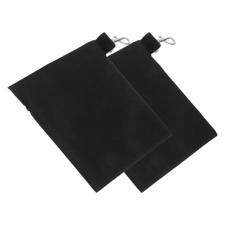 FOMIYES Golf Pouch Bag Black Sturdy Nylon Portable Design Secure Zipper 2Pcs