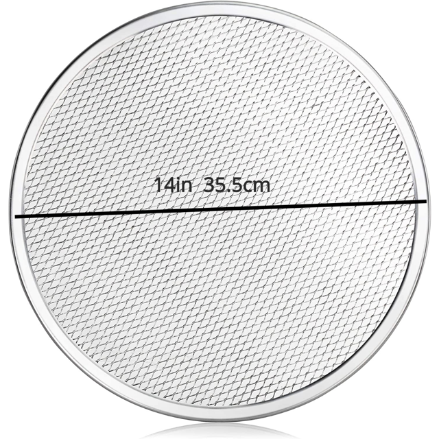 1pc, Restaurant-Grade Aluminum Pizza Baking Screen, Perfect For Pizzerias & Restaurants, Evenly Bakes Pizza & Shortens Bake Time! Seamless Aluminum Pizza Screen, Baking Tools, Kitchen Gadgets, Kitche