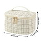 thumbnail image 3 of Bolsa de cosméticos portátil para mujeres Organizador de maquillaje de viaje de gran capacidad Bolsa de aseo para niñas de viaje con asa y divisor, 3 of 7