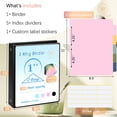 thumbnail image 2 of CTCMSP 3 Ring Binder with Dividers Tab Fits 200 Sheets of 8.5x11 Paper,1 Inch Durable Heavy Duty,Customizable Clear Cover with Inside Pockets, 2 of 7