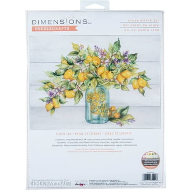 Dimensions Counted Cross Stitch Kit 14"X10"-Lemon Jar (14 Count)
