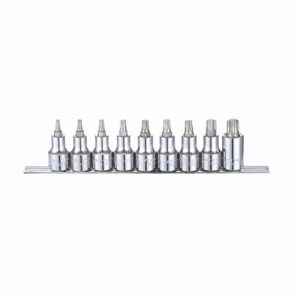 Westward 1/2" Drive Socket Bit Set, SAE, 9-pcs 54TN47