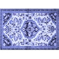 thumbnail image 1 of Ahgly Company Machine Washable Indoor Rectangle Persian Blue Traditional Area Rugs, 3' x 5', 1 of 4