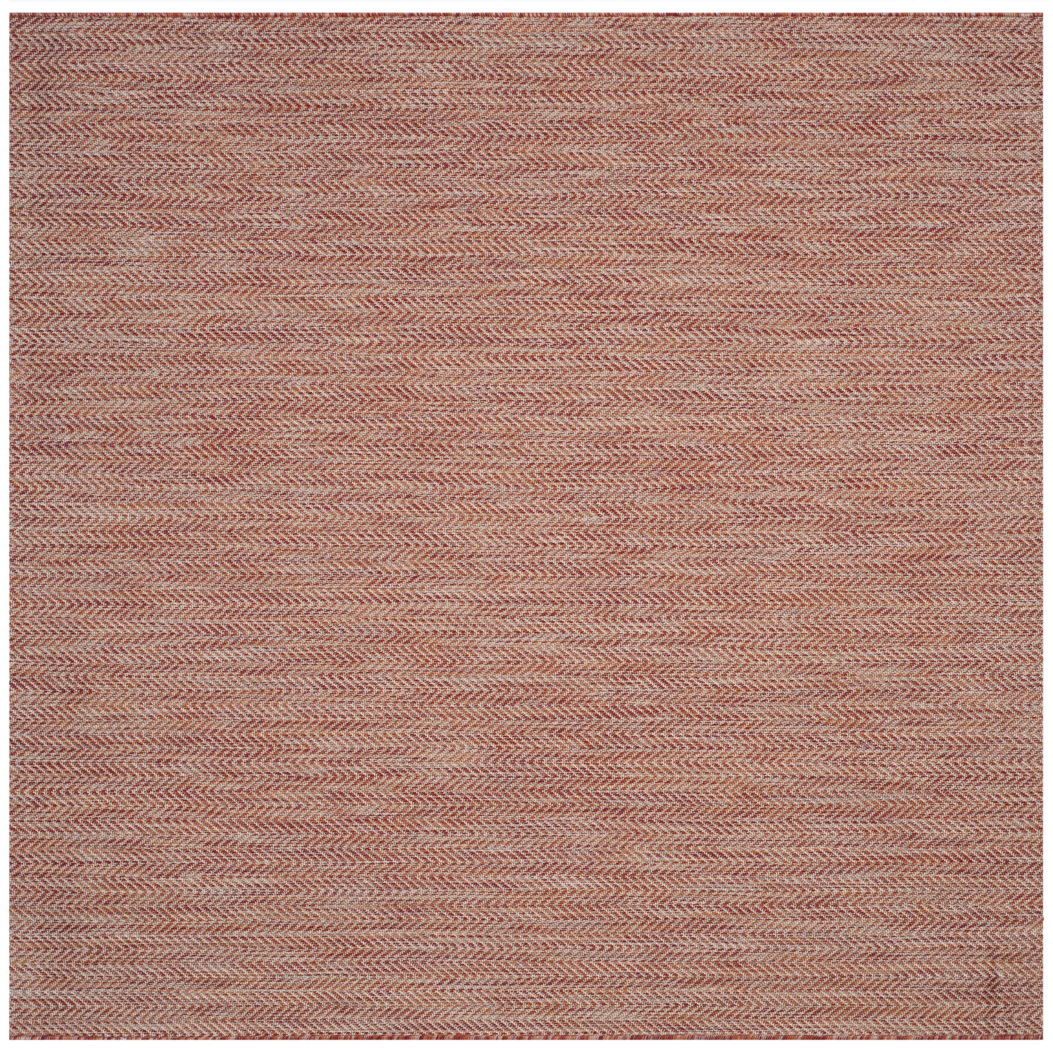 Safavieh Courtyard Blazhe Chevron Indoor/Outdoor Area Rug, Red/Beige, 10' x 10' Square