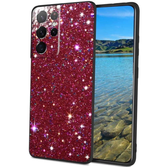 Compatible with Samsung Galaxy S21 Ultra Phone Case, Glitter-2 Case Men Women, Flexible Silicone Shockproof Case for Samsung Galaxy S21 Ultra