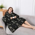 thumbnail image 5 of Oversized Wearable Blanket Hoodie,Schnauzer Dog Sherpa Blanket Hoodie with Super Pockets,Super Warm Fuzzy Pullover for Women & Men, 5 of 6