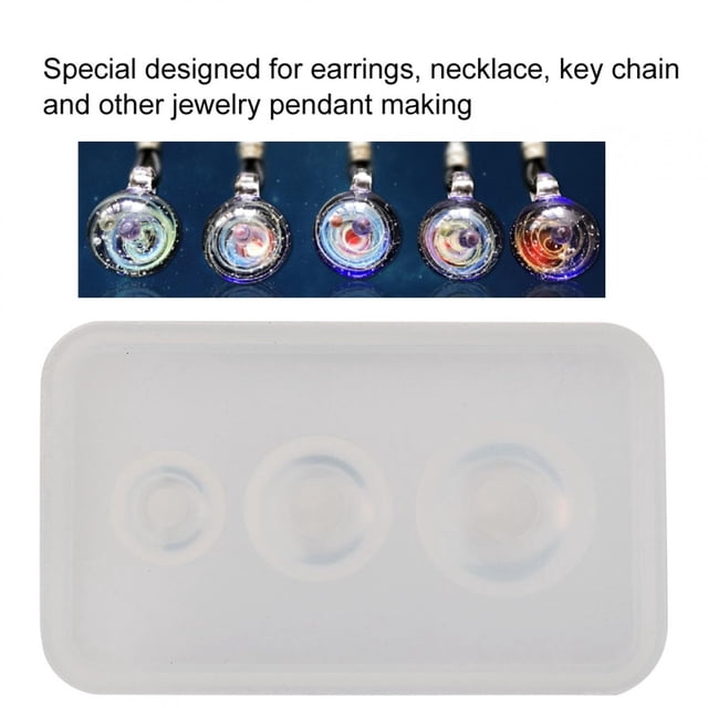Molde de Silicona Redondo Esfera Ecomeon para Resina Epoxi Taza Antiadherente Blanco