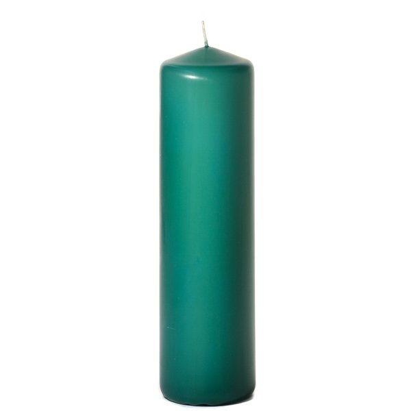 1 Pc 3x12 Forest Green Pillar Candles Unscented 3 in. diameterx12 in