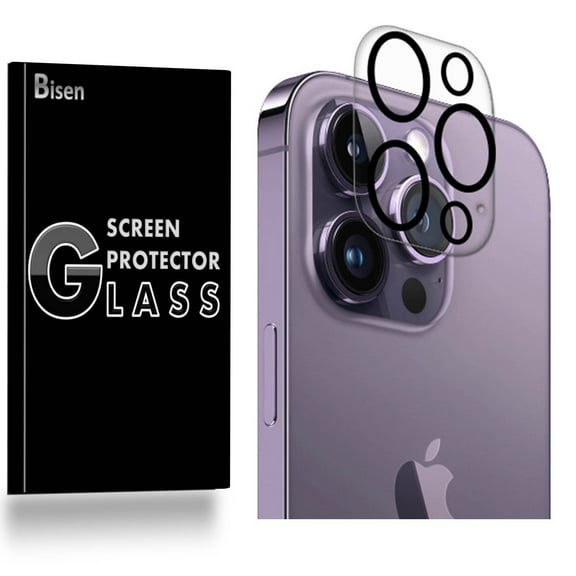 Fit For Back Camera Lens of iPhone 14 Pro [3-Pack BISEN] Screen Protector Tempered Glass, 9H Hardness, Anti-Scratch, Anti-Shock, Bubble Free, Shatterproof