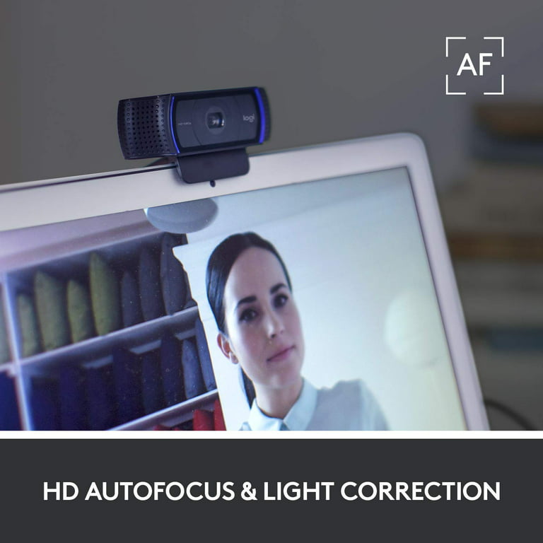 Logitech HD Pro Webcam Widescreen Video Calling and Recording, 1080p Camera, Desktop or Webcam -