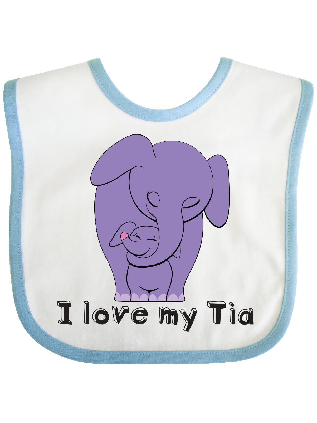 I Love my Tia Elephant Purple Baby Bib - Walmart.com - Walmart.com