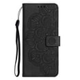 thumbnail image 2 of TECH CIRCLE Fit for Samsung Galaxy S20 (6.2 inch) Wallet Case with Wrist Strap,Embossed Pattern PU Leather Anti-scratch Magnetic Flip Kickstand Card Holder Shockproof Phone Case,Black, 2 of 10